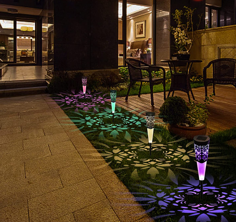 Светов панели солнечных батарей RGB путь ландшафта декоративных на открытом воздухе постоянн яркий для лужайки