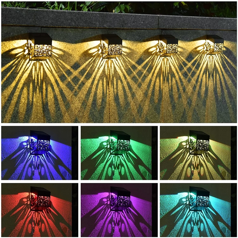 RGB изменяющий солнечный пейзаж забор свет светодиодный наружный двор солнечный сад