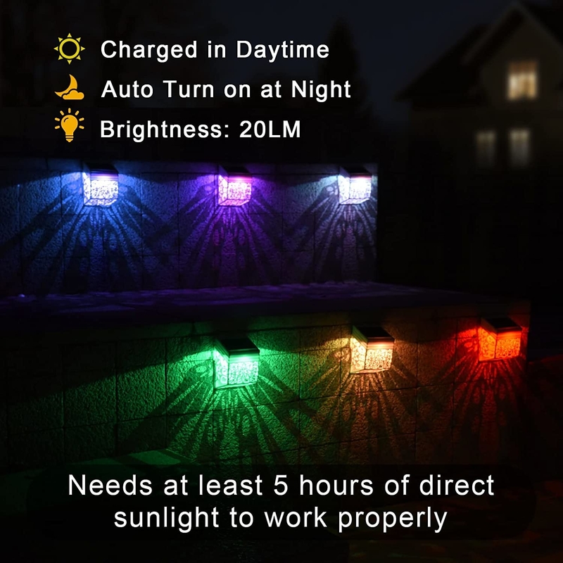RGB изменяющий солнечный пейзаж забор свет светодиодный наружный двор солнечный сад