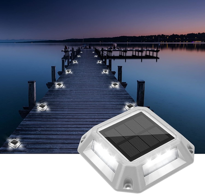 12PCS LED Bead Solar LED Driveway Dock Lights для наружного предупреждения о дороге в сад