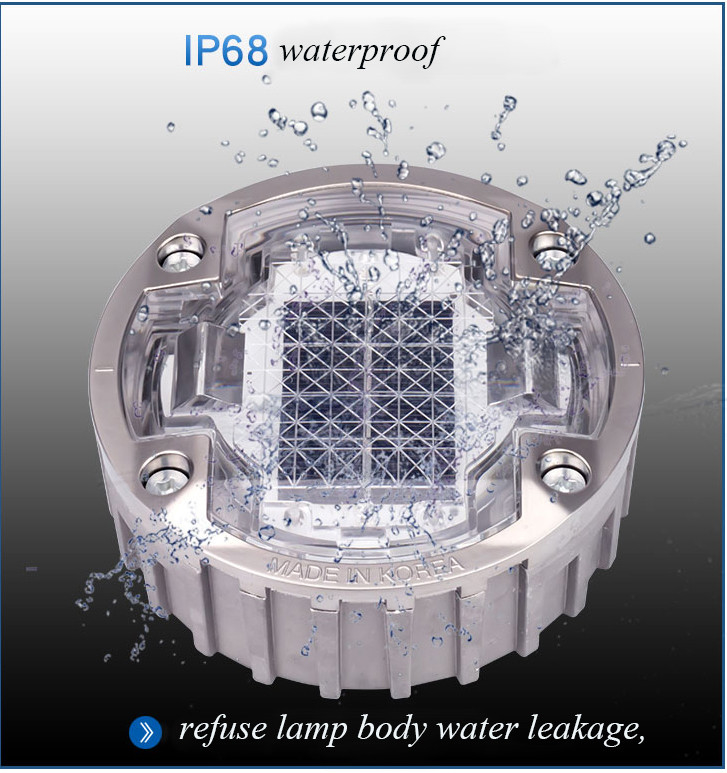 Светодиодные солнечные дорожные козырьки 2V водонепроницаемые IP68 0,825KG освещенные маркеры безопасности дорожного полотна