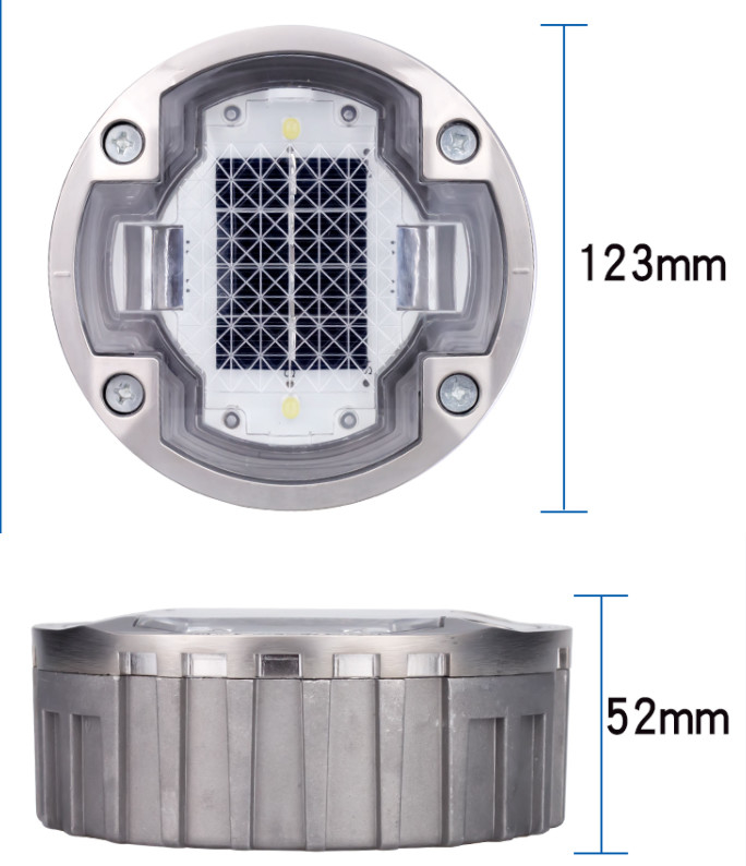 Светодиодные солнечные дорожные козырьки 2V водонепроницаемые IP68 0,825KG освещенные маркеры безопасности дорожного полотна