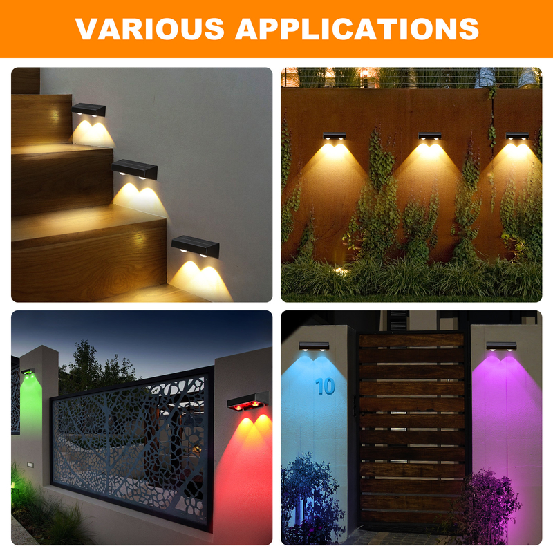 Двойная лампочка Солнечный светодиод Теплый белый RGB LED IP65 наружная защита для улучшения освещения