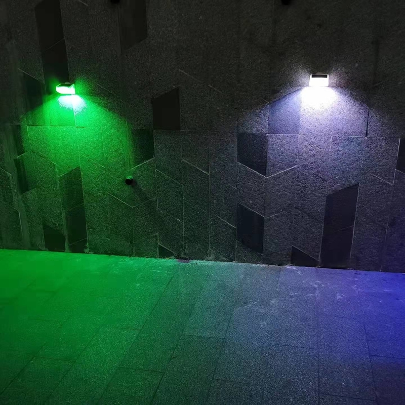 Светодиодный солнечный настенный свет с режимом дыхания ABA PC Shell RGB для наружного освещения