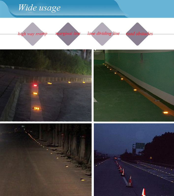 Солнечные дорожные штифты 2V LED IP68 водонепроницаемый Алюминиевый сплав ПК отражающий Желтый Красный Белый Синий Зеленый