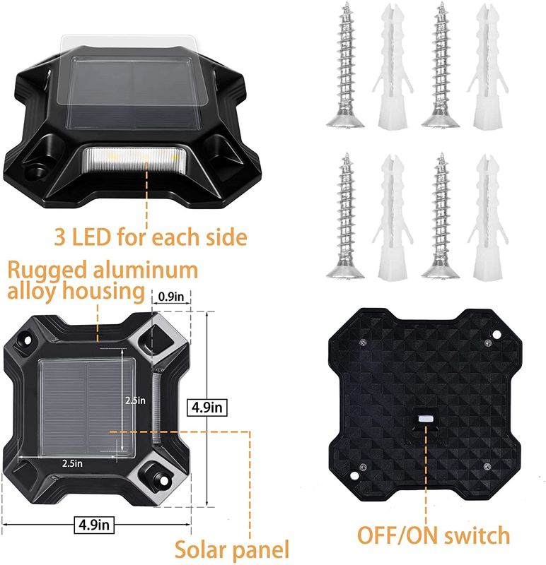 Буле/холодный белый солнечный светодиодный светильник питается батареей Ni-Mh 1,2 V/600 MAH