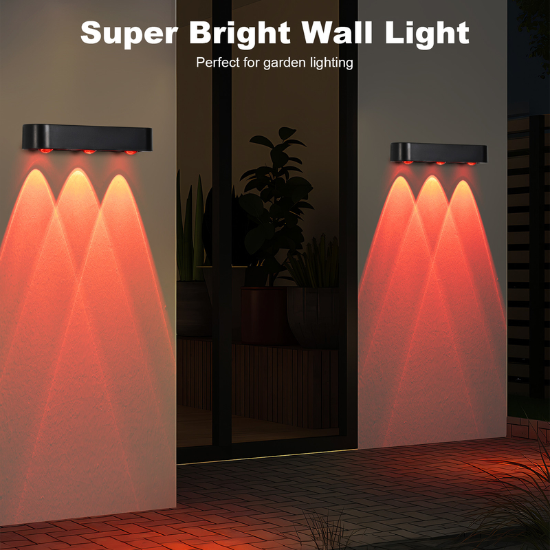 Постоянно яркий и RGB режим дыхания LED наружной солнечной стены свет IP65 водонепроницаемый
