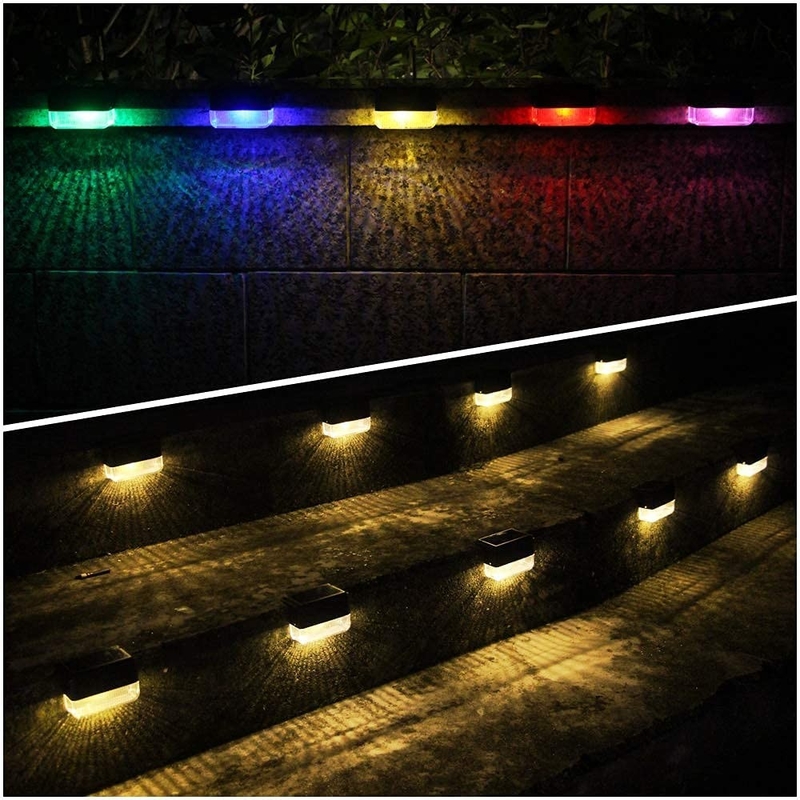 15 часов теплый белый RGB солнечный забор свет 20люмен ABS PMMA водонепроницаемый монокристаллический кремний