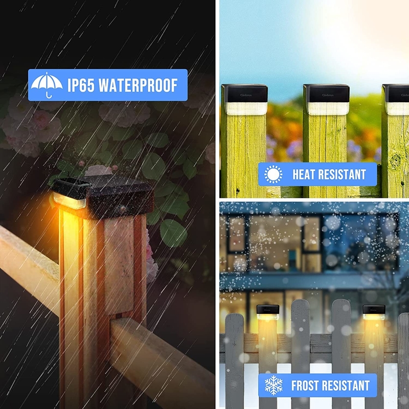 15 часов теплый белый RGB солнечный забор свет 20люмен ABS PMMA водонепроницаемый монокристаллический кремний