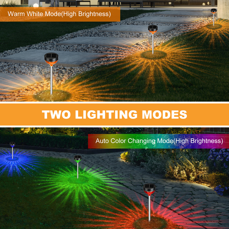 Садовый солнечный путь свет Вставка газоны RGB Изменение водонепроницаемость IP65 ландшафтный свет Убранство двора