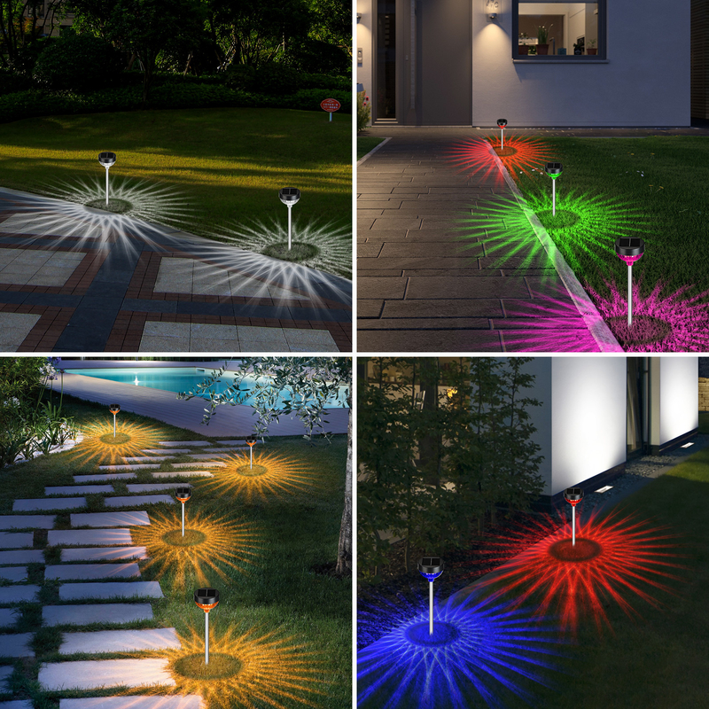 Садовый солнечный путь свет Вставка газоны RGB Изменение водонепроницаемость IP65 ландшафтный свет Убранство двора
