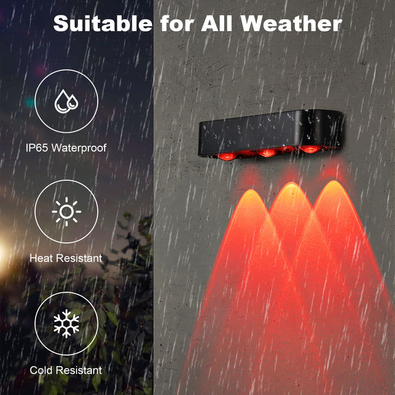 200 мАч солнечная энергия IP65 водонепроницаемая ABS PMMA светодиодный забор свет с теплым белым RGB