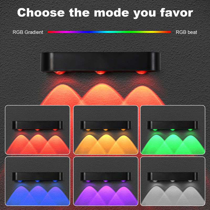 200 мАч солнечная энергия IP65 водонепроницаемая ABS PMMA светодиодный забор свет с теплым белым RGB