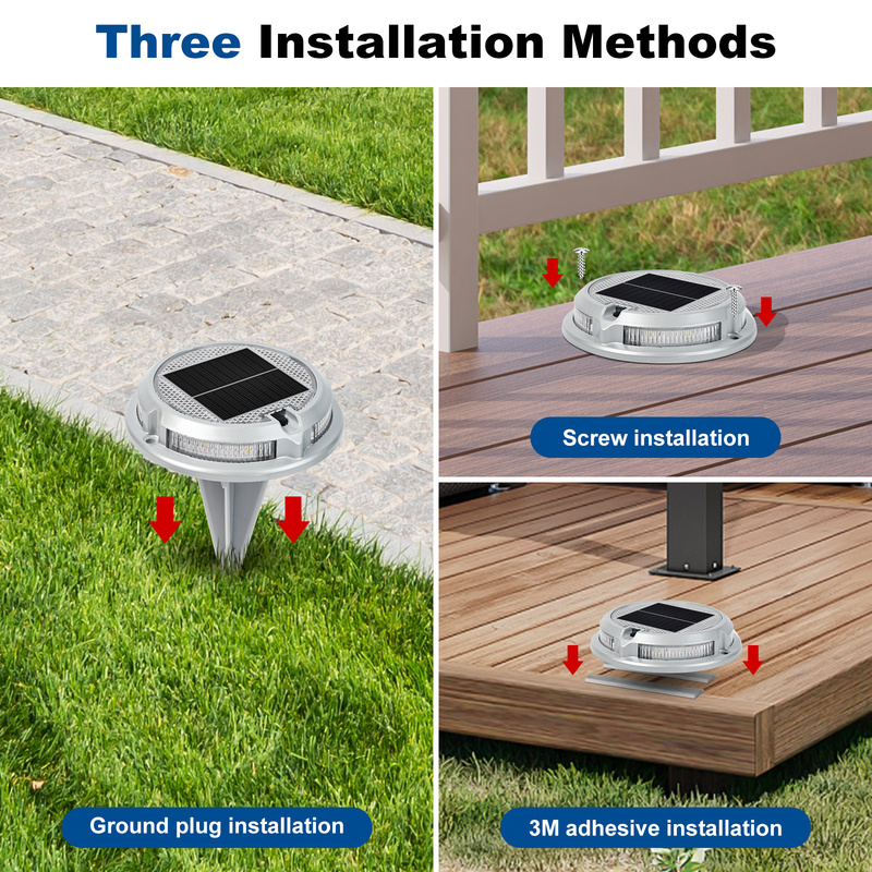 Solar Dock Light with 360 Beam Angle 10000 Hours Lifespan and 2V Input Voltage for Outdoor LED Lighting