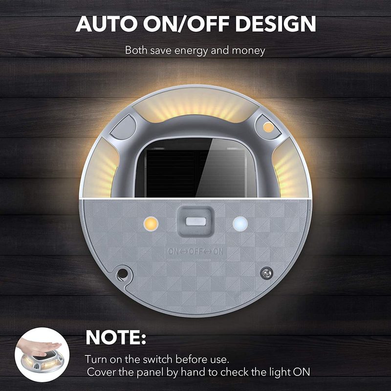 Solar Dock Light with 360 Beam Angle 2-Year Warranty and 10000 Hours Lifespan for Outdoor Pathway and Deck